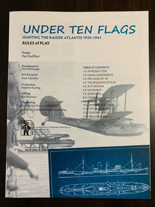 Cover image of Under Ten Flags: Hunting the Raider Atlantis 1939-1941 board game