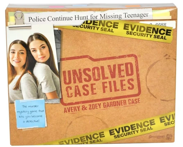 Cover image of Unsolved Case Files: Avery & Zoey Gardner board game