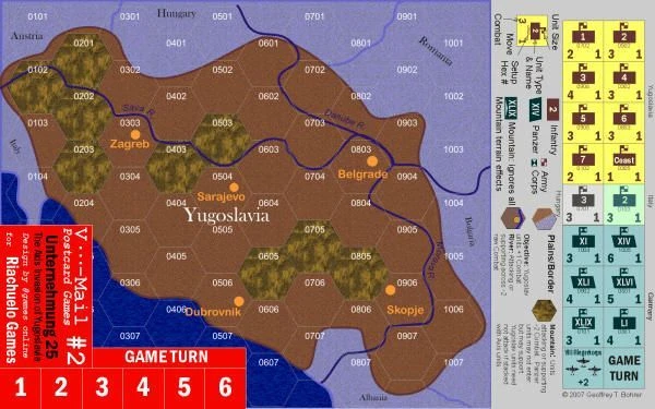 Cover image of Unternehmung 25: V-Mail Postcard Game #2 board game