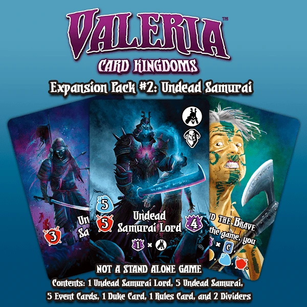 Cover image of Valeria: Card Kingdoms – Expansion Pack #02: Undead Samurai board game
