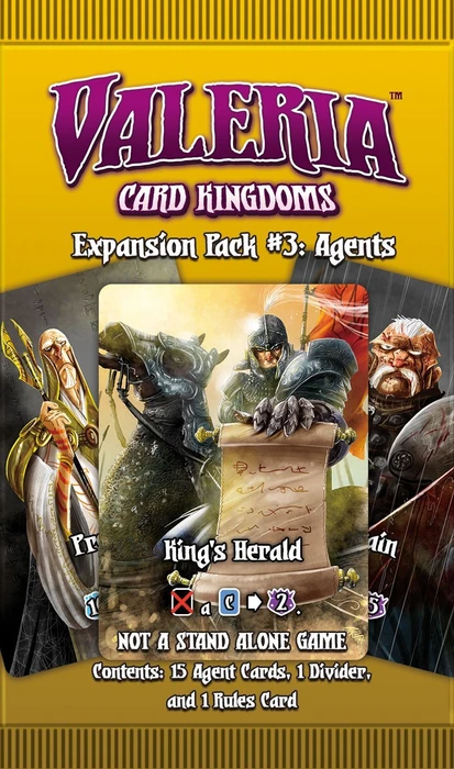 Cover image of Valeria: Card Kingdoms – Expansion Pack #03: Agents board game