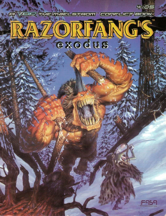 Cover image of VOR: The Maelstrom – Razorfang's Exodus board game
