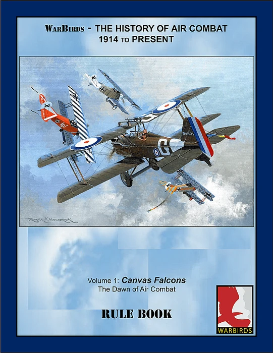 Cover image of WarBirds: The History of Air Combat 1914 to Present – Volume 1: Canvas Falcons – The Dawn of Air Combat: Rule Book board game