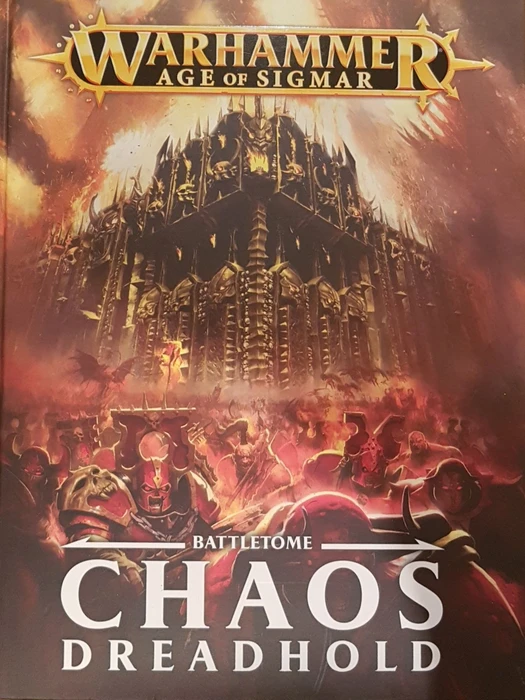 Cover image of Warhammer Age of Sigmar: Battletome – Chaos Dreadhold board game