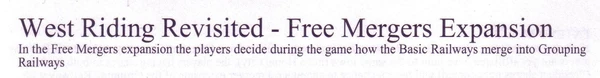 Cover image of West Riding Revisited: Free Mergers board game