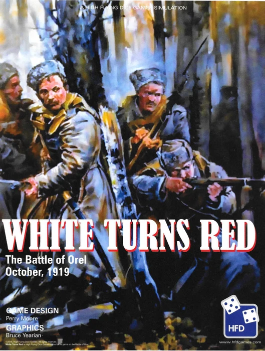 Cover image of White Turns Red: The Battle of Orel. Oct. 1919 board game