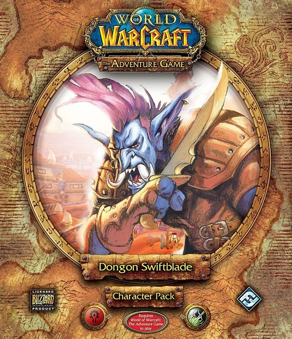Cover image of World of Warcraft: The Adventure Game – Dongon Swiftblade Character Pack board game