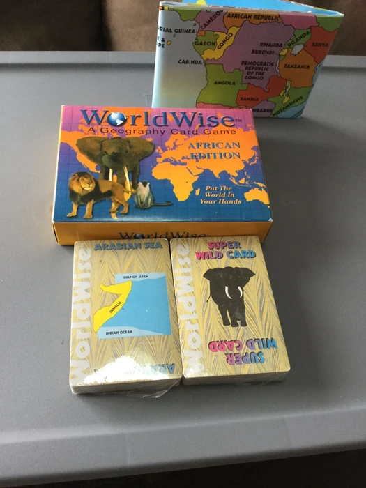Cover image of WorldWise Geography Card Game: African board game