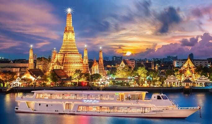 2.Dinner Cruise Chaopraya Pincess -Indian dinner with Round Trip Transfers   Pratunam and Sukhumvit area soi 1-23 - Sic