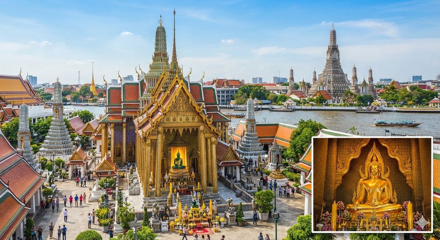 Grand Palace + Wat Pho + Wat Arun  Guide not included- Private Transfers Tickets not included