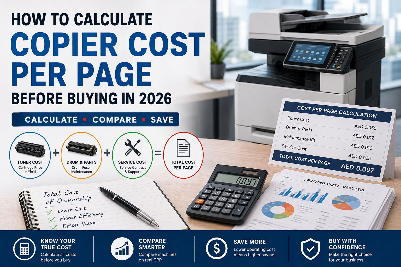 How to Calculate Copier Cost Per Page Before Buying in 2026