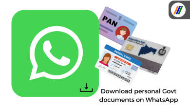 Download personal Govt documents on WhatsApp