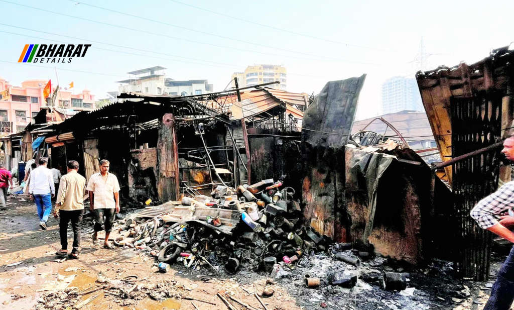 1 Dead In Massive Fire At Slums In Azad Nagar At Mira-Bhayandar 2 Major Fire Breakdown at Azad Nagar Mira Bhayandar 1