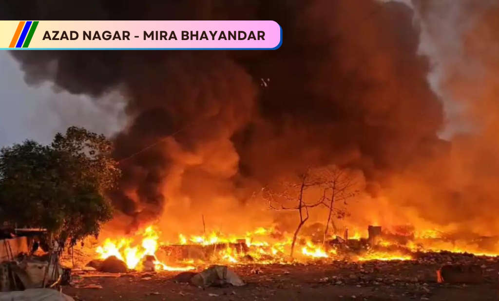 1 Dead In Massive Fire At Slums In Azad Nagar At Mira-Bhayandar 3 Major Fire Breakdown at Azad Nagar Mira Bhayandar 2