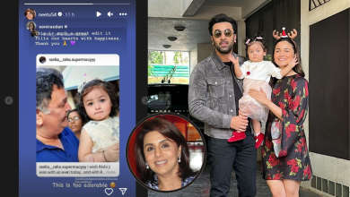 Neetu Kapoor Reacts to edited photo of Rishi Kapoor and Raha