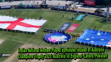 India Natinoal Anthem played during AUS vs ENG Champions Trophy 2025