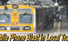 Mobile Phone Black in Local Train