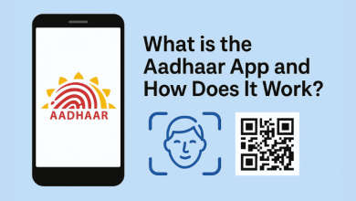 Aadhaar App Face ID and QR Verification Illustration