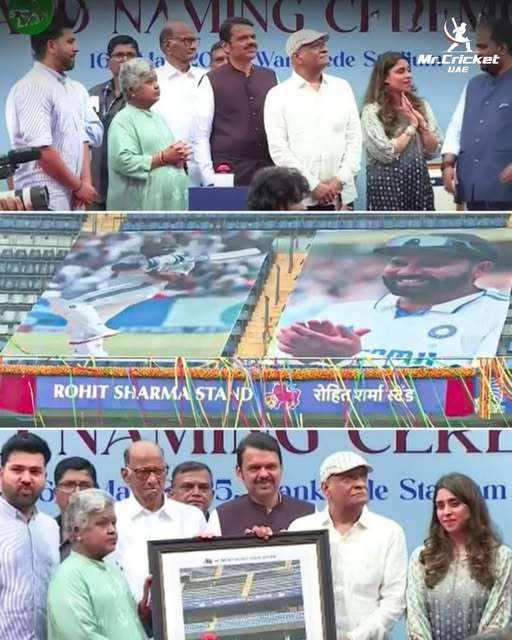 ROHIT SHARMA STAND AT WANKHEDE - PROUD MOMENT FOR ROHIT SHARMA AND FAMILY