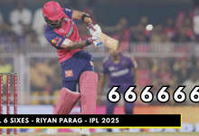 SIX BALL SIX SIXES - RIYAN PARAG - IPL 2025