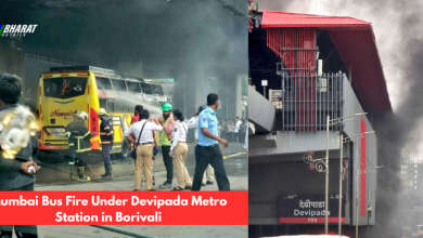 Mumbai Bus Fire Under Devipada Metro Station in Borivali