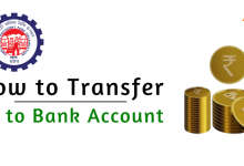 How to transfer PF amount to bank account