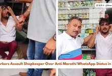 MNS Workers Assault Shopkeeper Over Anti Marathi WhatsApp Status in Mumbai