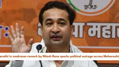 Marathi in madrasas remark by Nitesh Rane sparks political outrage across Maharashtra