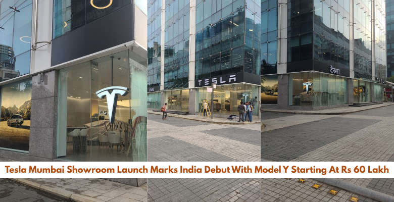 Tesla Mumbai Showroom Launch Marks India Debut With Model Y Starting At Rs 60 Lakh 1 Tesla Mumbai Showroom Launch