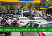 Long queues at petrol pump in India due to fuel shortage rumours