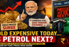 Gold jewellery and petrol pump representing rising gold and fuel prices in India