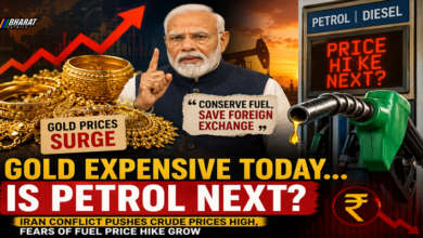 Gold jewellery and petrol pump representing rising gold and fuel prices in India