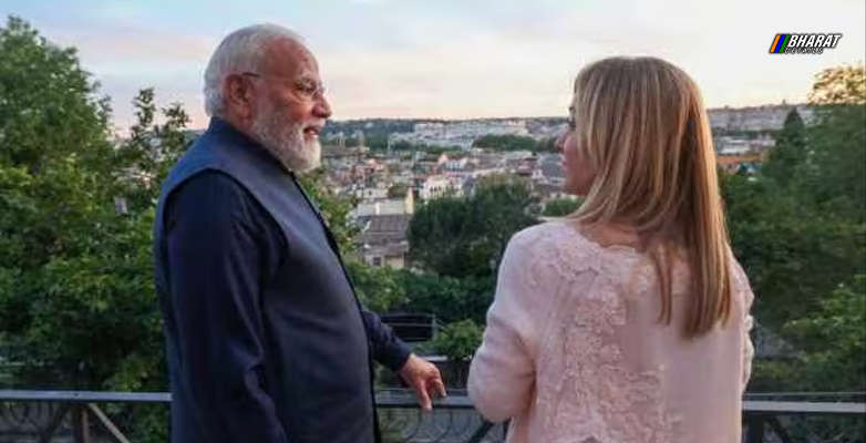 Photo of PM Modi and Giorgia Meloni at Rome Colosseum During Italy Visit 1