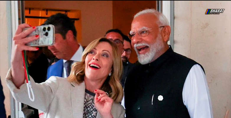 Photo of PM Modi and Giorgia Meloni at Rome Colosseum During Italy Visit -5