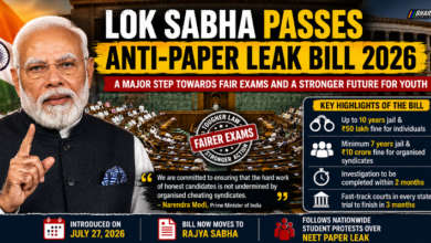 Lok Sabha passes Anti-Paper Leak Bill 2026 amid Rahul Gandhi and government row over student protests