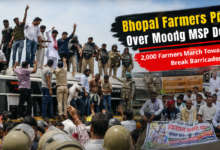 Farmers march towards Bhopal demanding full moong procurement at MSP