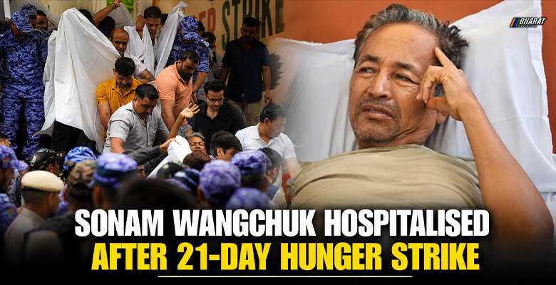Activist Sonam Wangchuk being shifted to Safdarjung Hospital after his prolonged hunger strike at Jantar Mantar in New Delhi.