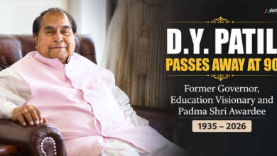 Former Governor and Padma Shri awardee D.Y. Patil, who passed away in Kolhapur after a prolonged illness.