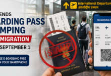 International travellers at an Indian airport as boarding pass stamping at immigration counters ends from September 1