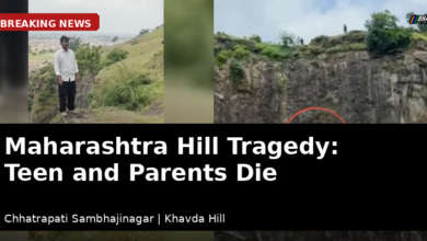 Rescue operation after a teenager and his parents died in a hilltop tragedy in Chhatrapati Sambhajinagar, Maharashtra