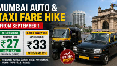 Mumbai autorickshaw and black-yellow taxi with revised fares coming into effect from September 1, 2026