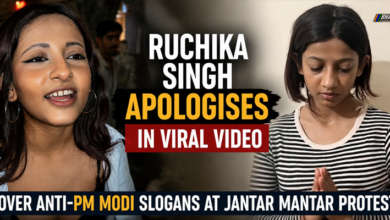 Ruchika Singh apologises in a viral video after controversy over anti-PM Modi slogans during the Jantar Mantar protest.