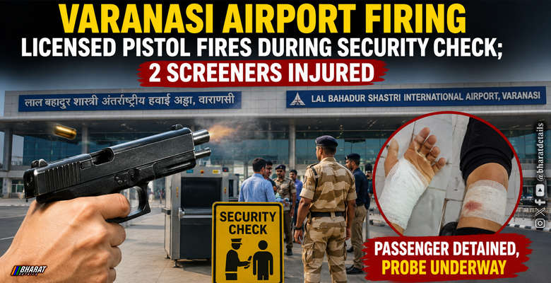 Varanasi airport firing after a passenger’s licensed pistol accidentally discharged during security screening