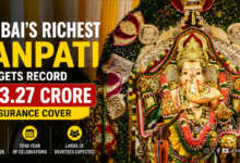GSB Seva Mandal Maha Ganapati idol in Mumbai with ₹703.27 crore insurance cover for Ganeshotsav 2026