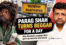 BJP MLA Parag Shah dressed as a beggar during a spiritual exercise in Ghatkopar, Mumbai