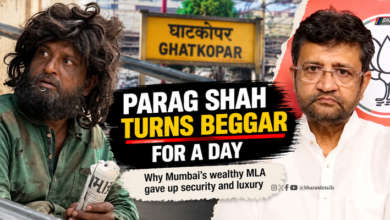 BJP MLA Parag Shah dressed as a beggar during a spiritual exercise in Ghatkopar, Mumbai