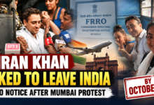 Actor Imran Khan faces an FRRO notice to leave India following his participation in a Mumbai anti-CEC protest.