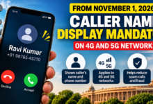 India introduces mandatory CNAP caller name display on 4G and 5G mobile networks from November 1, 2026.