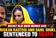 Meerut court sentences Muskan Rastogi and Sahil Shukla to death in the Saurabh Rajput Blue Drum murder case.