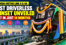 First Alstom Metropolis driverless metro trainset for Mumbai Metro Lines 4 and 4A unveiled at Sri City, Andhra Pradesh.